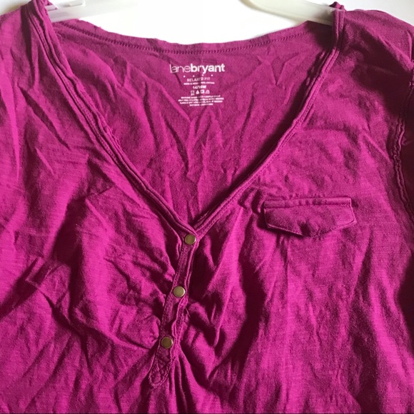 🛍 Lane Bryant 3/4 Sleeve Pink - Picture 3 of 3